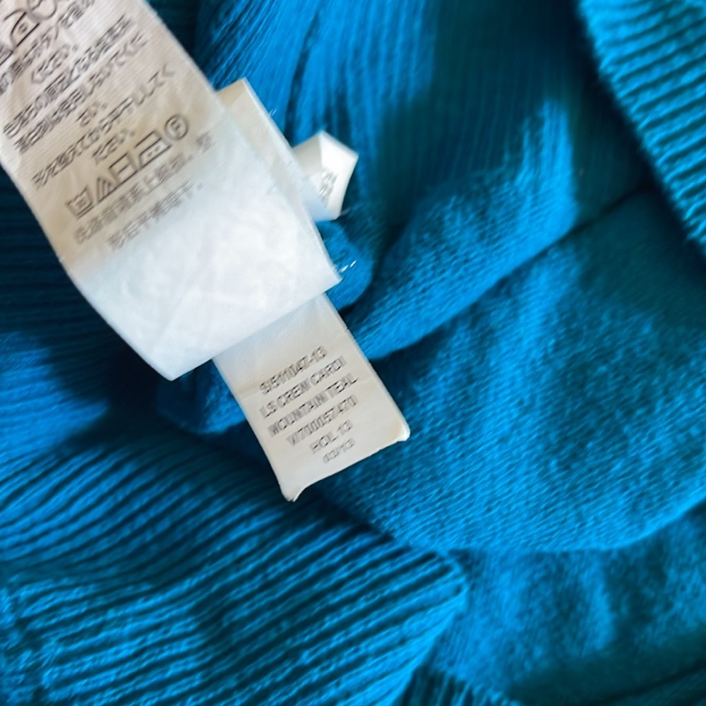 Gap Women’s Long Sleeve Crew Neck Cardigan in Mountain Teal - Picture 8 of 8